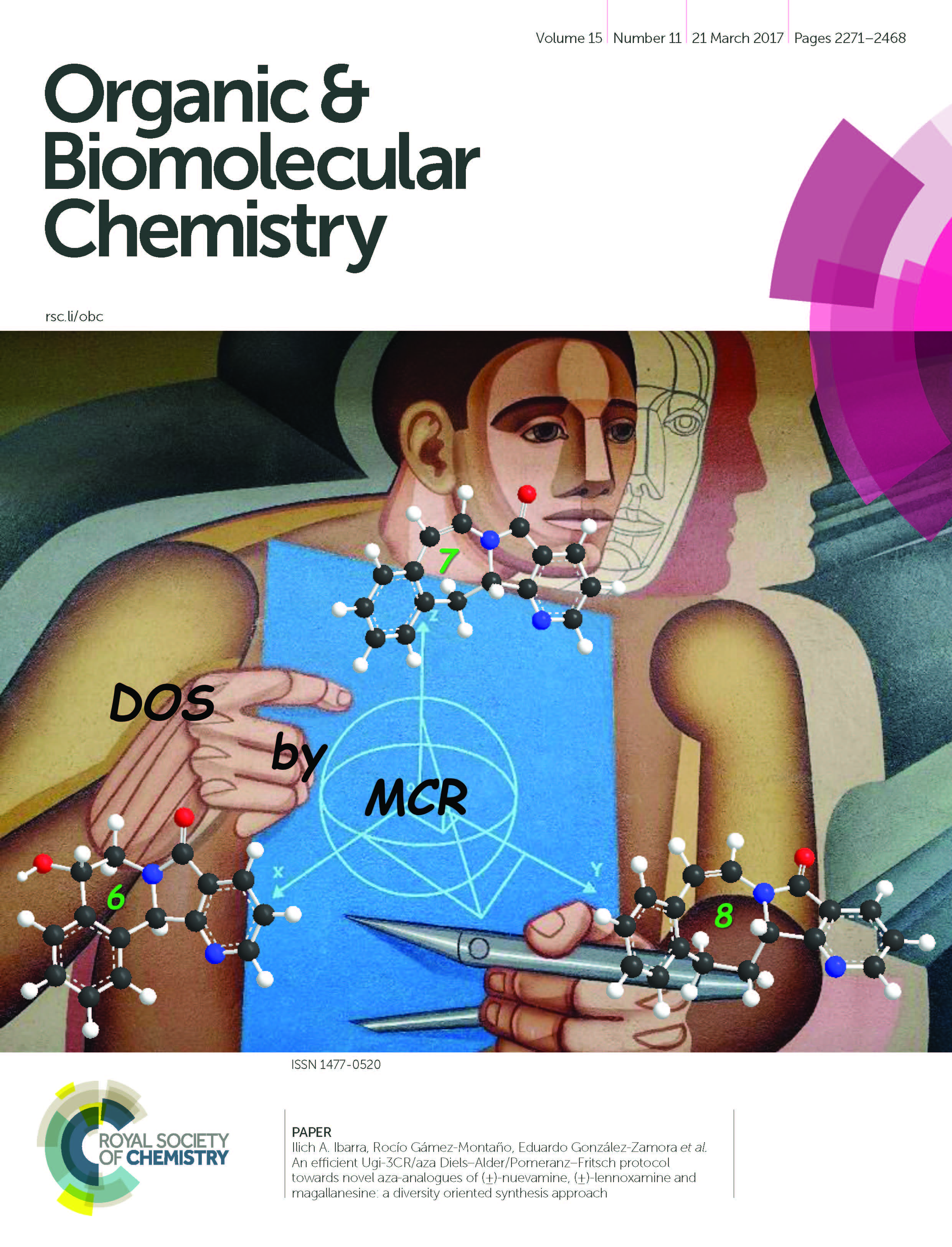 Organic & Biomolecular Chemistry_Front Cover of the Magazine