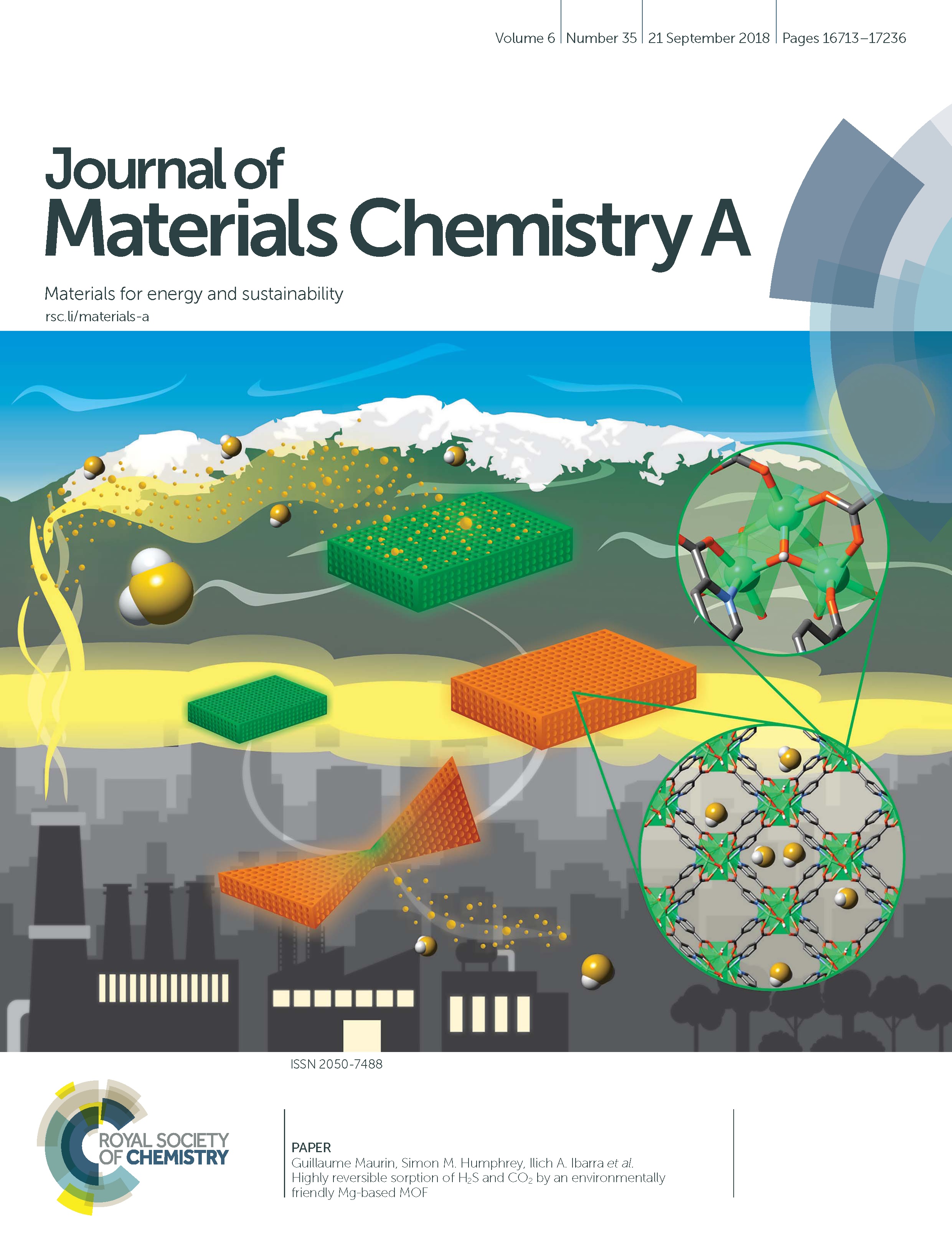 Journal of Materials Chemistry A_Inside Front Cover of the Magazine: