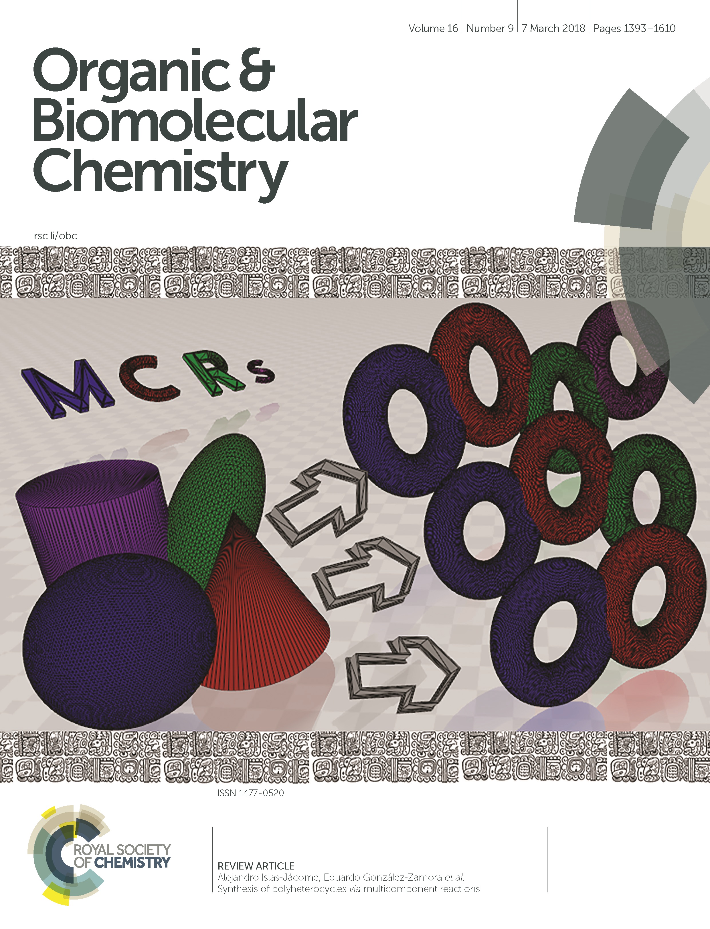 Organic & Biomolecular Chemistry _Front Cover of the Magazine: